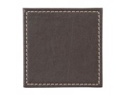 Justin Capp Set of 4 Reversible Faux Leather Coasters (brown / cream)