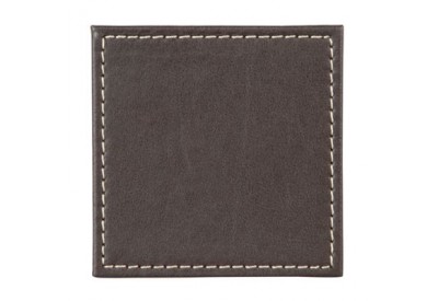 Justin Capp Set of 4 Reversible Faux Leather Coasters (brown / cream)