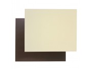 Justin Capp Set of 4 Reversible Faux Leather Mats (brown / cream)
