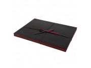 Justin Capp Set of 4 Reversible Faux Leather Mats (red / black)
