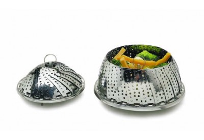 Kitchen Craft Stainless Steel Collapsible Steamer Basket (28cm / 11 inch)