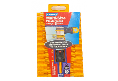 Plasplugs Multi-Size Plasterboard Fixings - 5 Sizes (50 pack)