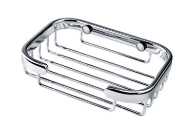 Delfinware Chrome Wall Basket (Size: 210mm x 107mm x 80mm)