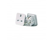 SMJ Electrical European Adaptor (Converts UK plug to European Systems) Twin Pack