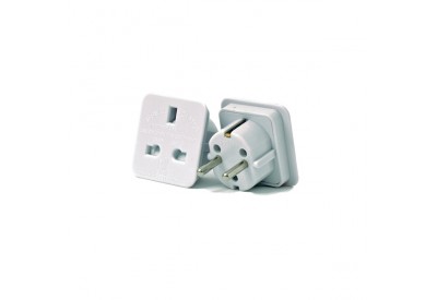 SMJ Electrical European Adaptor (Converts UK plug to European Systems) Twin Pack